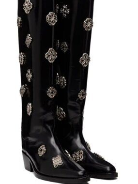 TOGA PULLA Archive Polido Tall Leather Embellished Boots